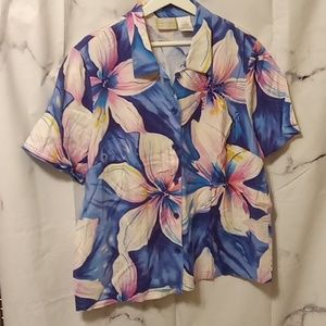 Capistrano button down shirt 1X 💜💜💜💜